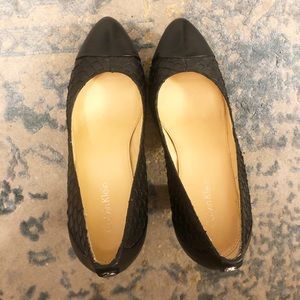 Calvin Klein black platform pump